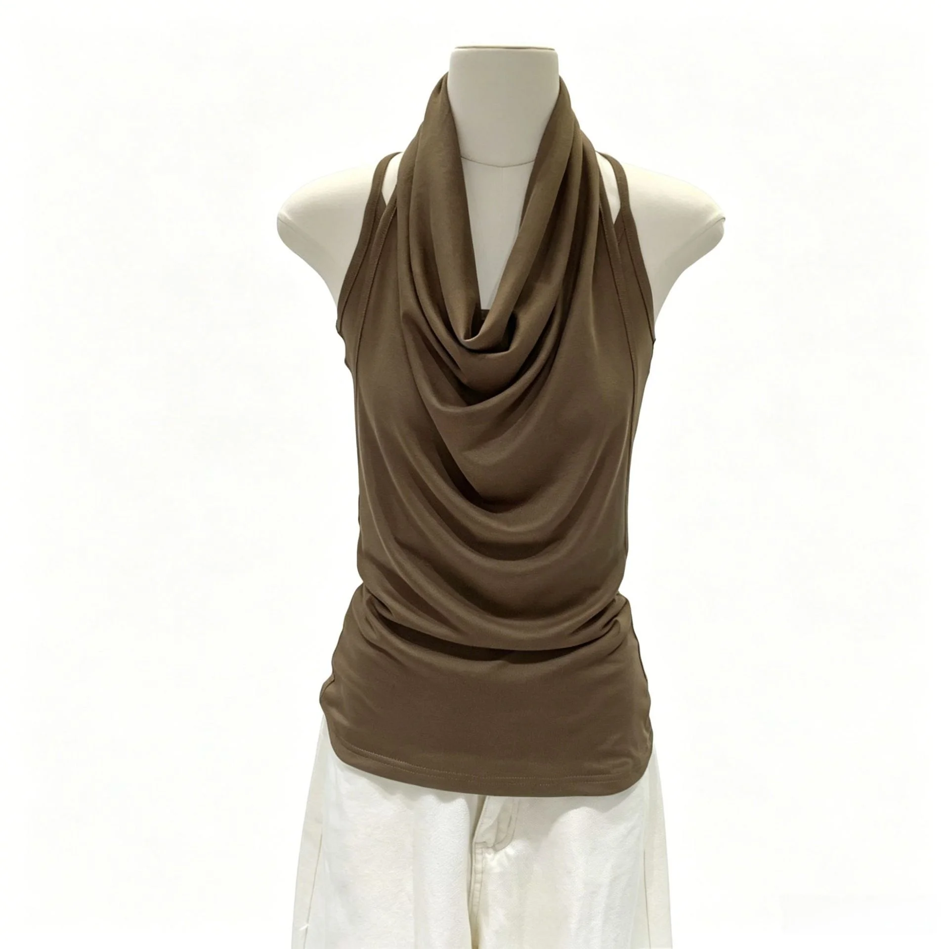Spring Opening Bestseller Hanging Neck Vest Summer 2026 New Style Spicy Girl Pleated Sleeveless Elegant Outerwear Women