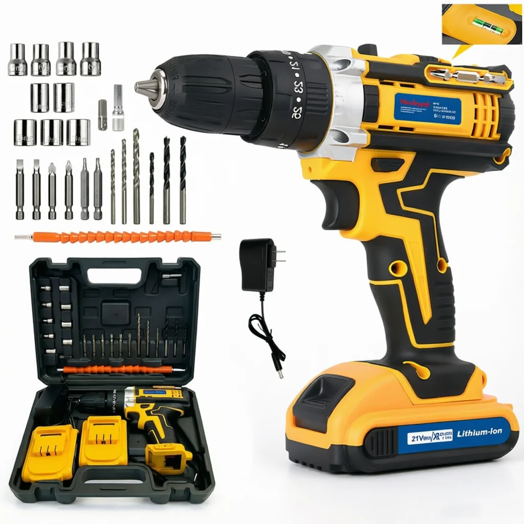 Lithium Electric Drill Multifunctional Electric Screwdriver Portable Hand Drill Electric Tool Set with Accessories