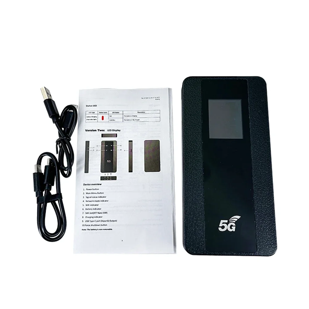 ALLINGE HMQ670 โมเด็มไวไฟพกพา 8000mah ไร้สาย CPE 5g Lte พร้อมช่องใส่ซิมการ์ด