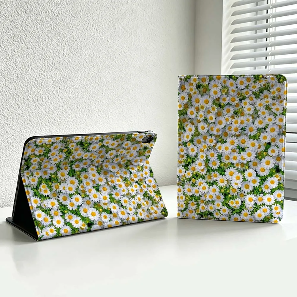 Luxurious Fresh Floral Pattern For iPad Pro Air mini 7 6 5 4 3 2 1 9gen M5 M4 11th 10th A17 Pro A16 Soft Inch Tablet Case Cover