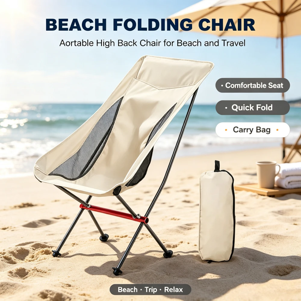 Outdoor Ultra-light Folding Chair Aluminum Alloy Portable Backrest Relaxing Folding Leisure Travel Furniture Picnic Chair