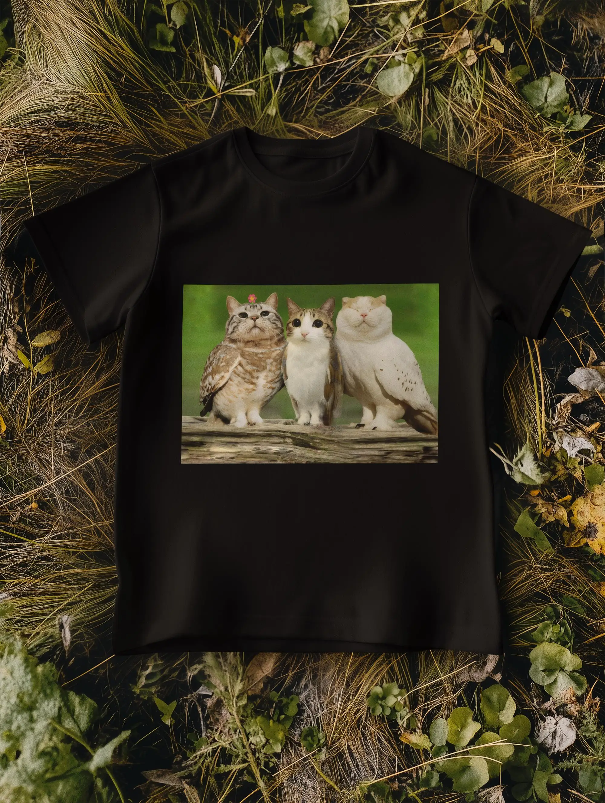 Meowl Cat Emoji T-shirt for Women, A Funny Gift for Cat Lovers, Sustainable and Fashionable Cat Emojis Women Clothing Graphic