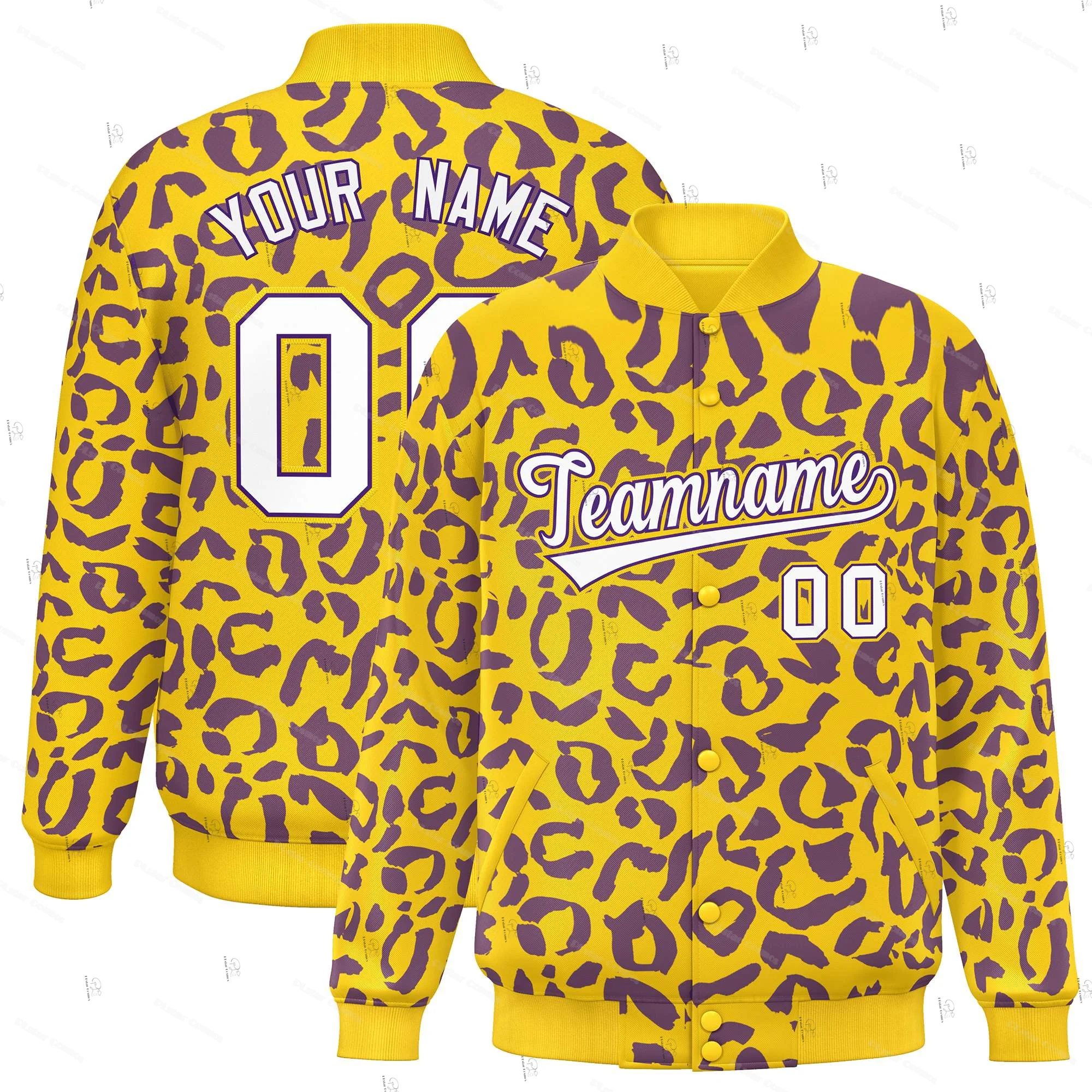 Custom Name Number Graffiti Gradient Colorful Pattern Retro Harajuku Autumn Winter Casual Unisex Button Coat Baseball Jacket A9