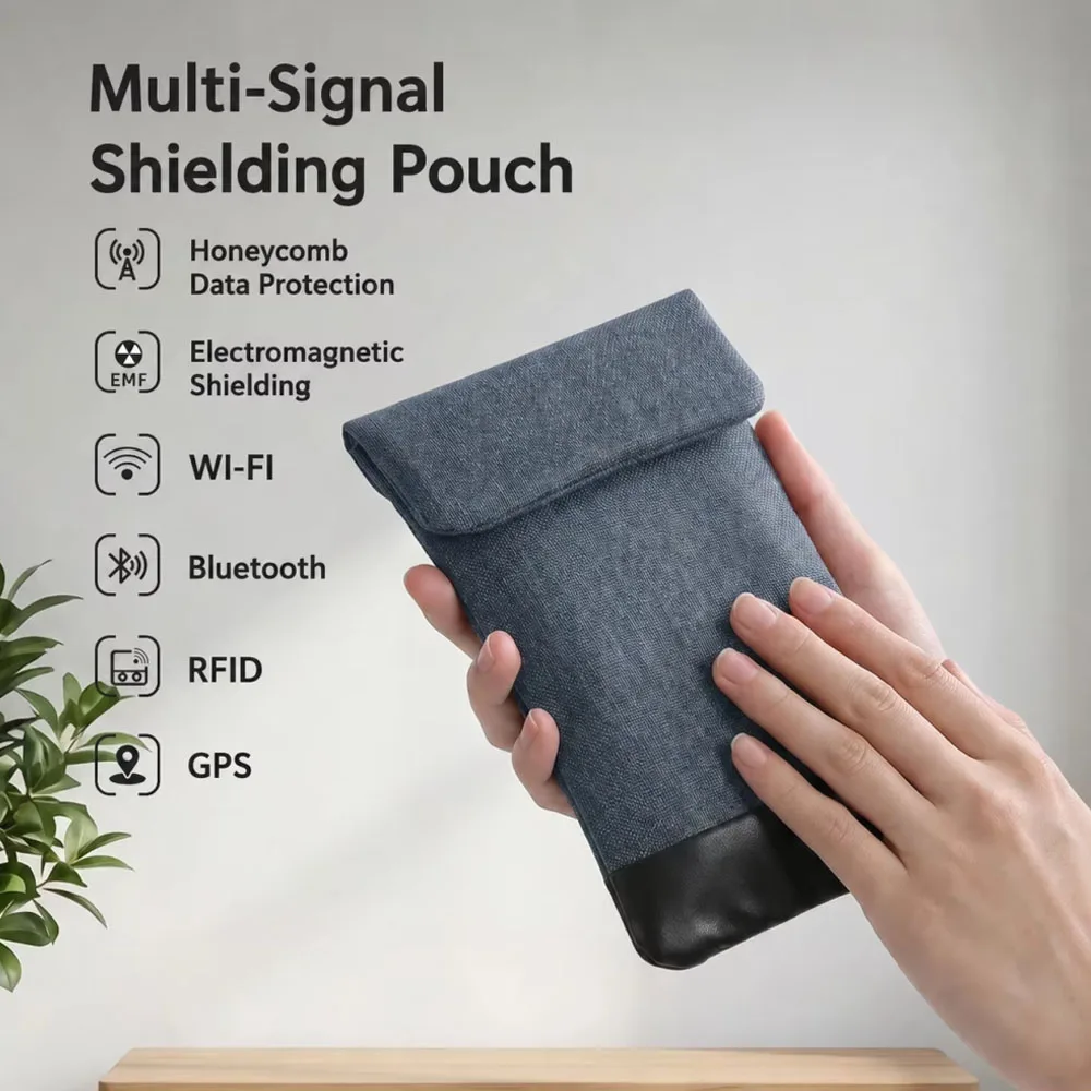 Faraday Bags for Phones & Car Keys Anti-Tracking Anti-Theft Signal Blocking Pouch RFID Protection Bag