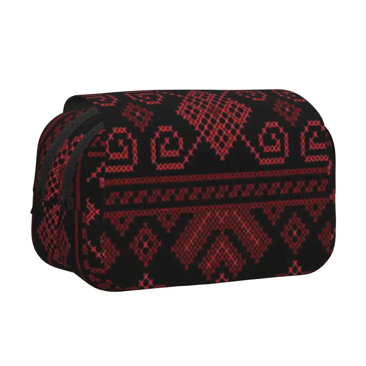 Palestinian Jordanian Traditional Realistic Embroidery Tatreez Pencil CasePenHolder Hard Shell LeatherBigCapacityPen Box Pencil