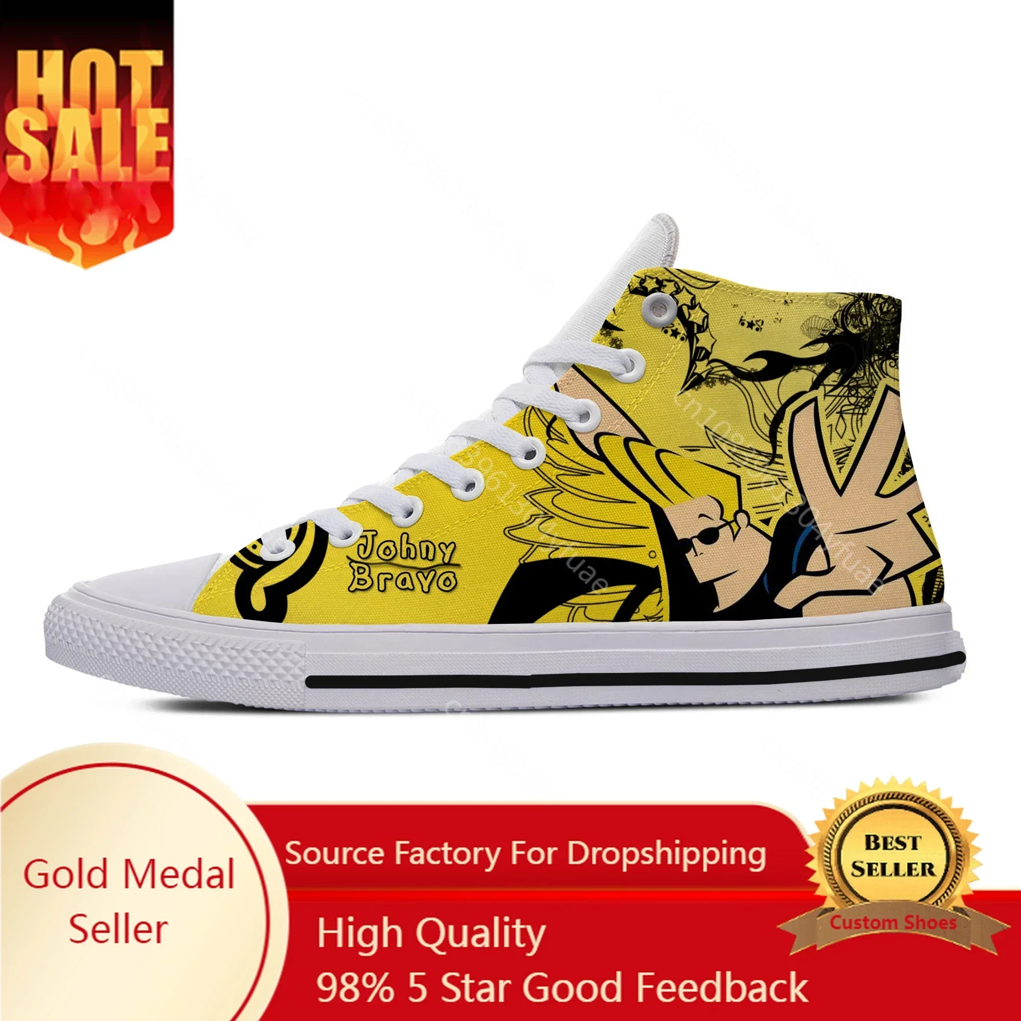 Johnny Bravo Biceps Fitness Shoes Red MuscleNerd Bodybuilding Top Quality Cartoon Lightweight Breathable Man Latest Board Shoes