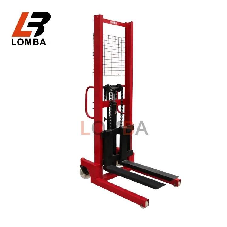 1 Ton 2 Ton 3 Ton Manual Pallet Stacker Pedal Operated Forklift with Hand Operation