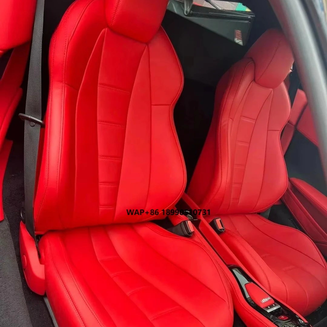 

Factory Wholesale High-end Quality Seat Covers for Ferrari Seat Replacement with Red Genuine Leather