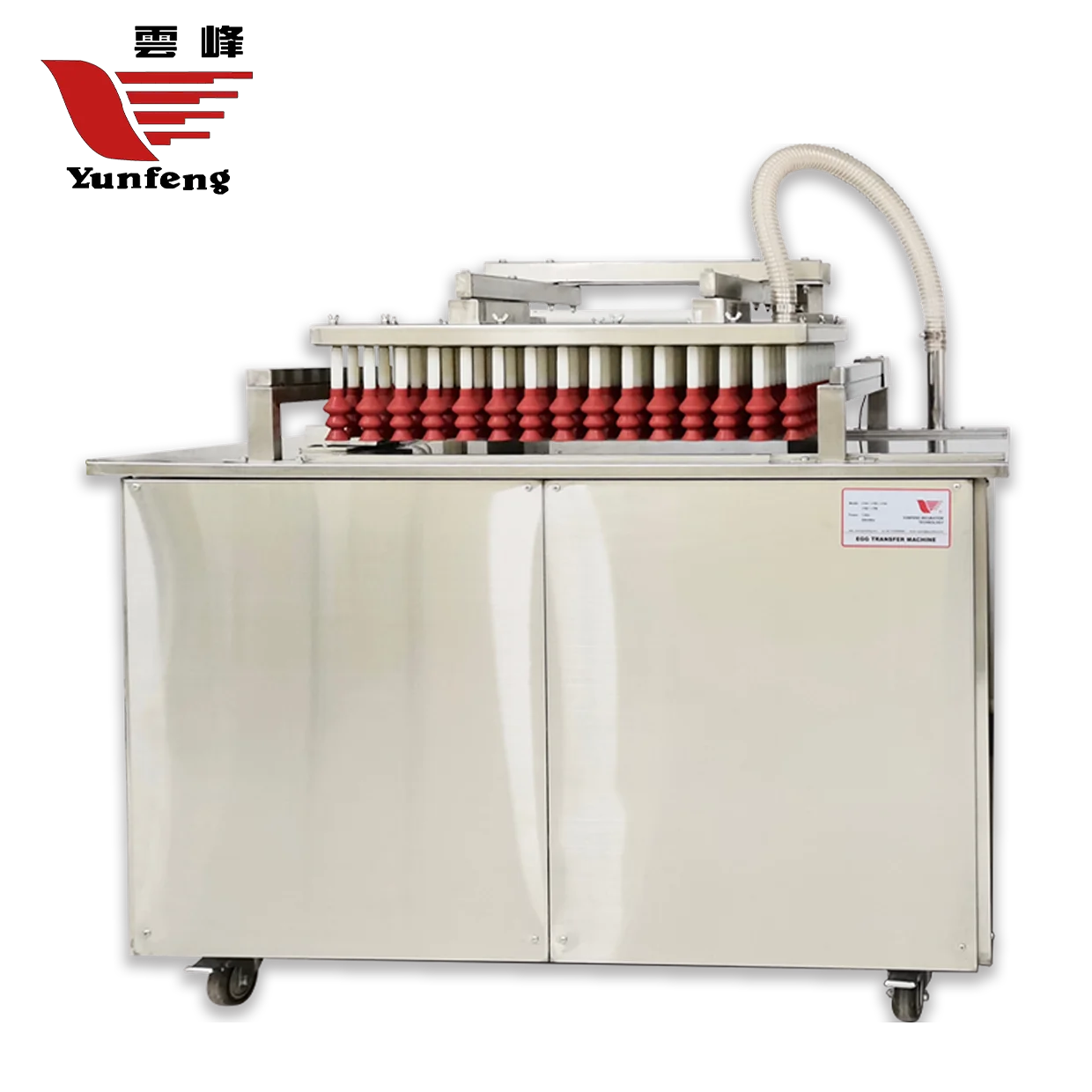 AIROW Yunfeng 2024 New Design YFZD-V168 Vacuum Suction Cups Transfer 168pcs Chicken Egg Table/machine in Incubation Process
