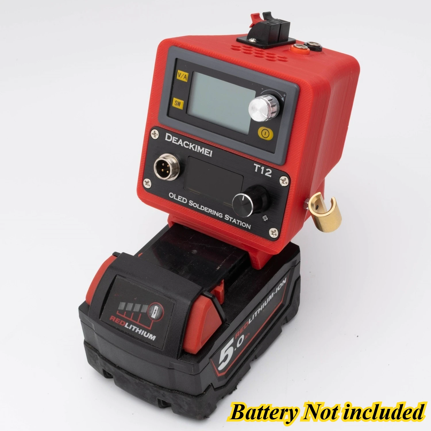 T12 OLED Soldering Iron Quick Heating Wireless °C/°F Free Switching For Milwaukee 18V Lithium Battery Electric Digital Soldering