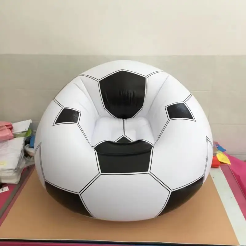 thicken inflatable football sofa outdoor kids sofa recliner Inflatable soccer toys portable sofa folding single air sofa cushion