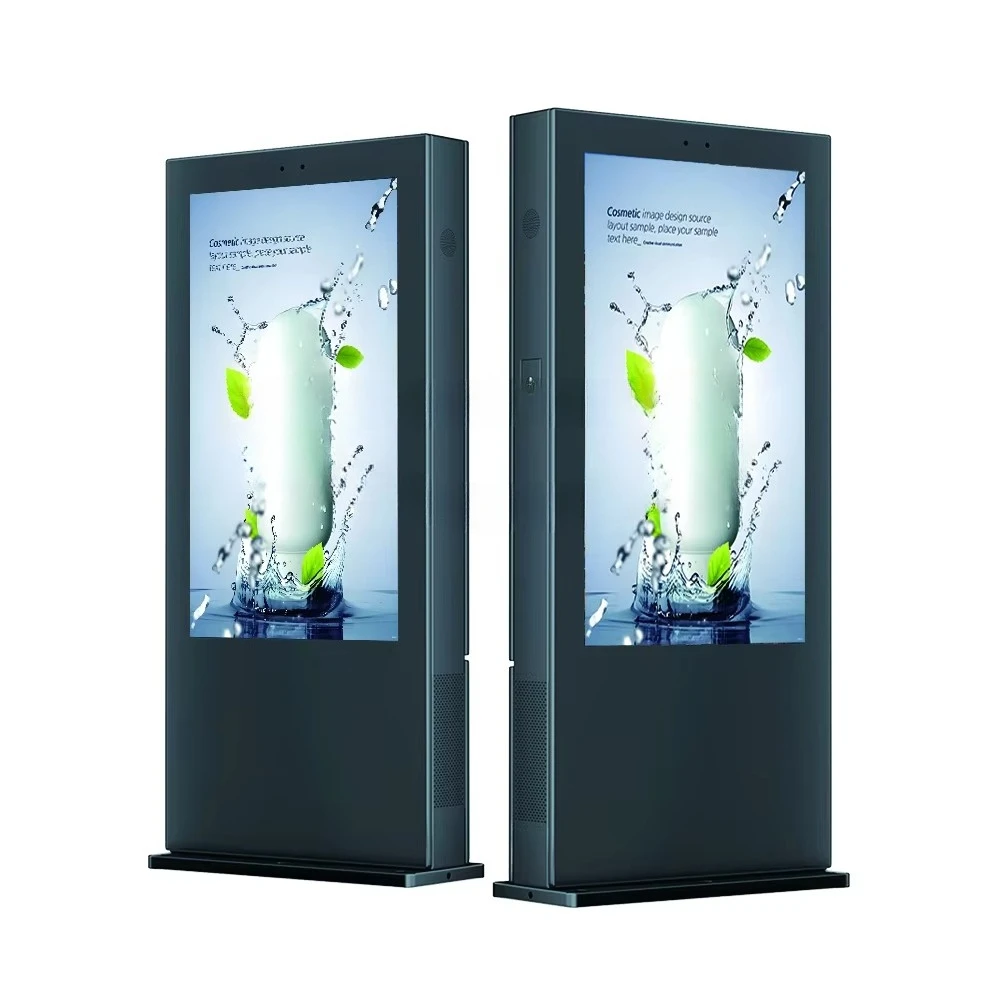 THLEE Floor-standing 4K LCD Smart Touch Vertical Advertising Outdoor Display Android Touch Screen All-in-one Shopping Mall
