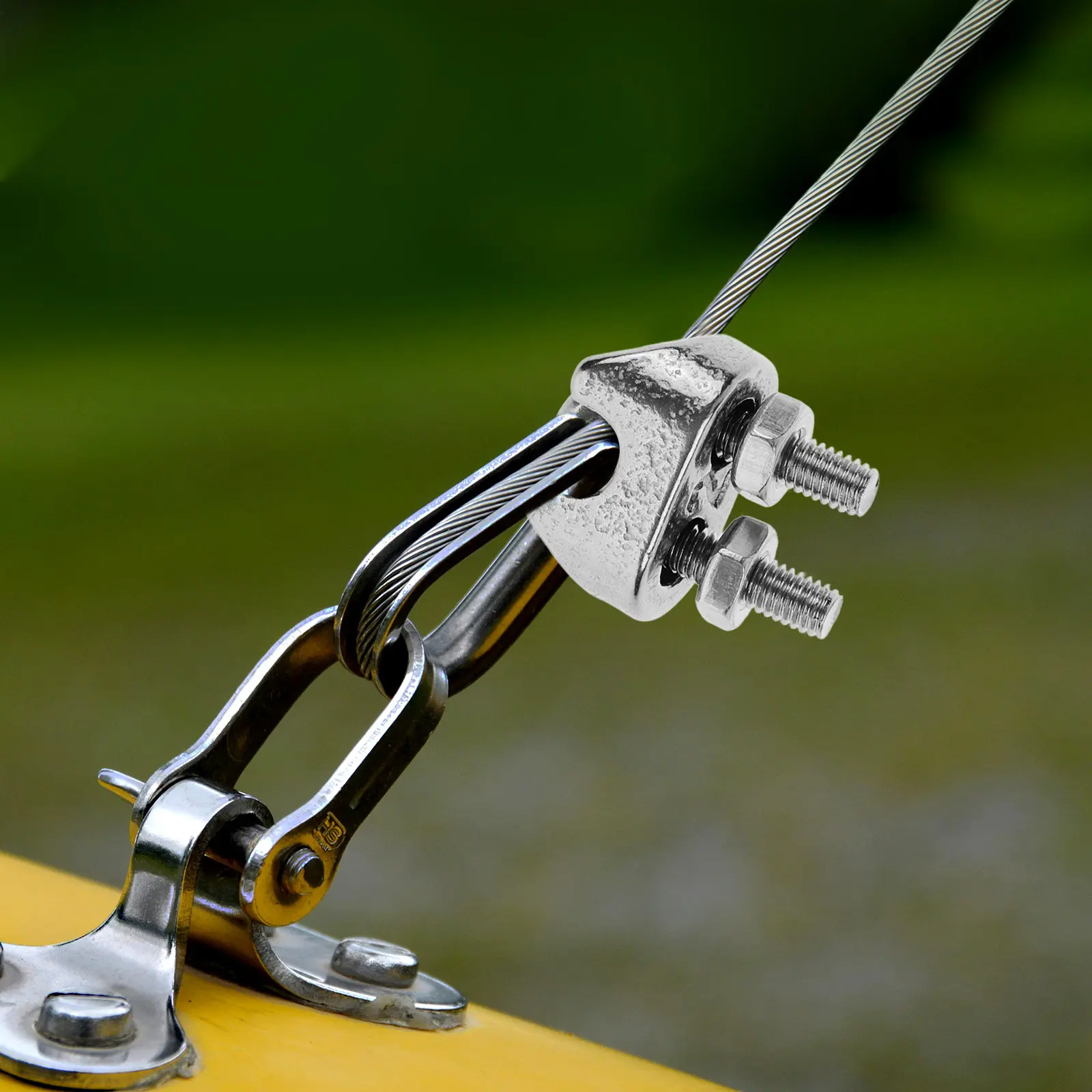 10Pcs Wire Rope Clips Stainless Steel 304 Robust Cable Clamp U-Shaped Rope Clamps for Wire Cable Fastening Guardrail