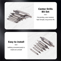 AEE6-6 PCS HSS Combined Center Drills Bit Set Countersink 60 Degree Angle 5/3/2.5/2/1.5/1 Mm