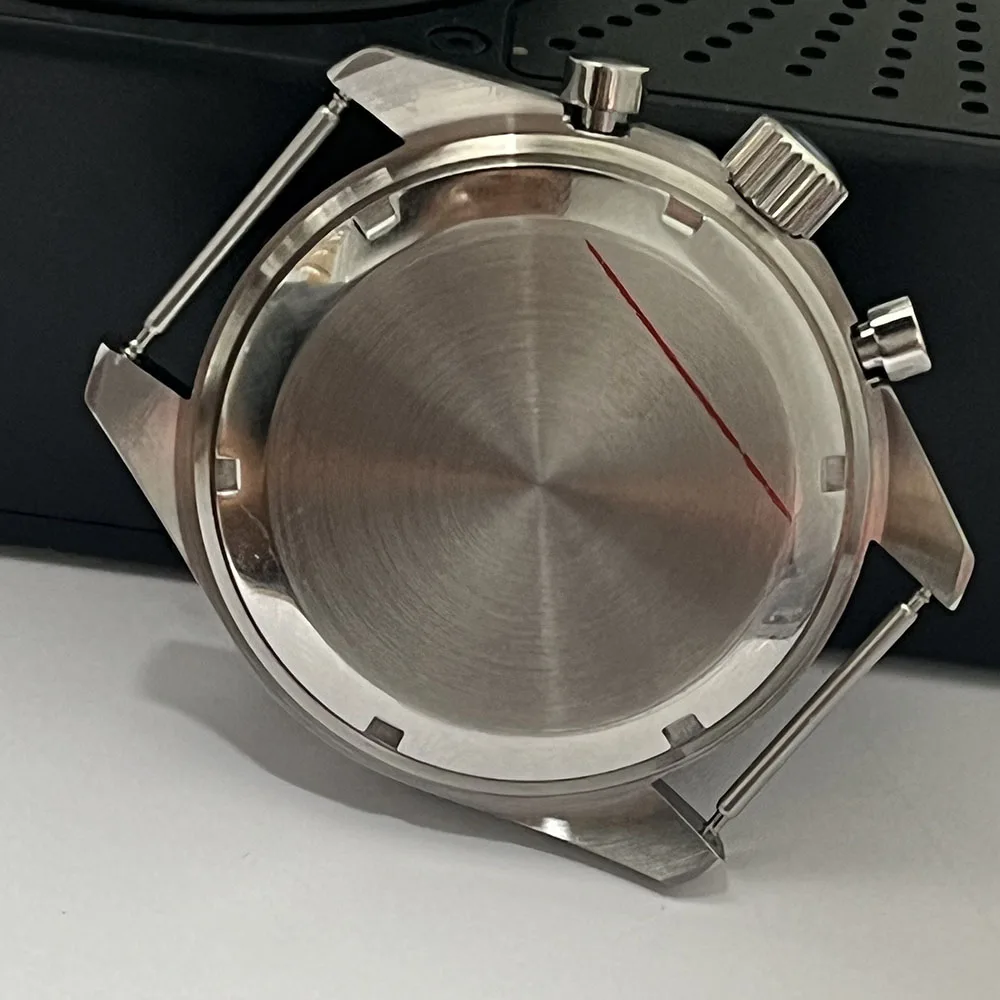 ملحقات علبة الساعة 39.8 ملم، هيكل فضي VK63، ستانلس ستيل، أزرق، أخضر، أسود، إطار من الألومنيوم، جزء ملحقات الساعة