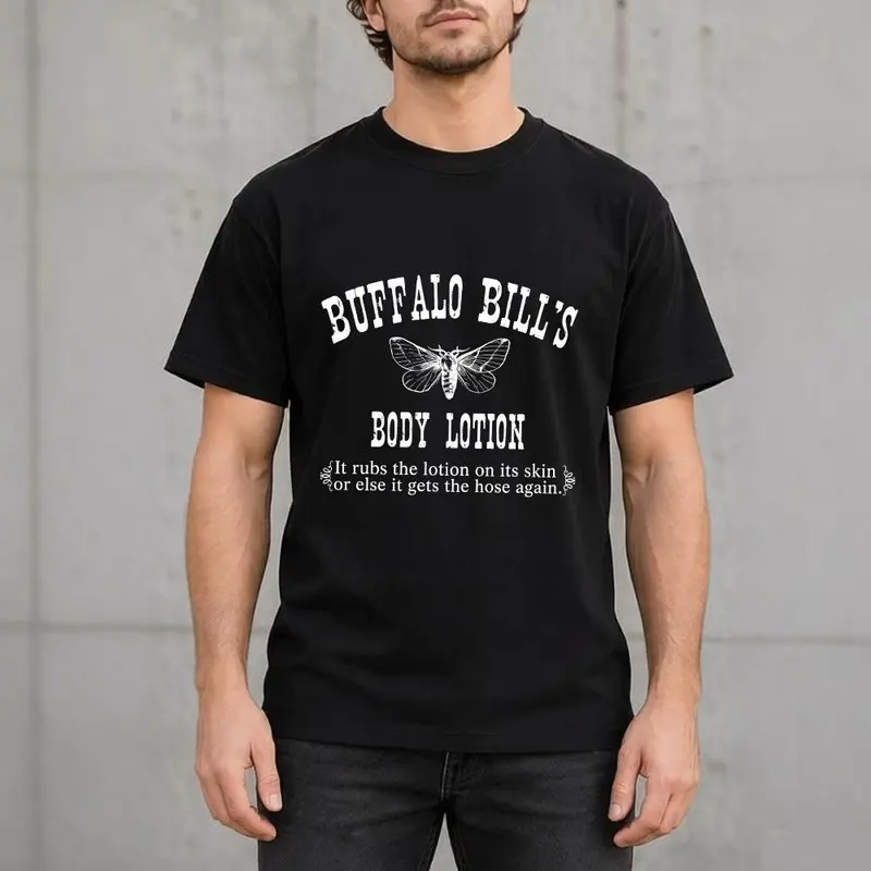 The Silence of the Lambs Horror Movie Graphic T-Shirt, Buffalo Bill's Body Lotion Vintage Print Tee, Unisex Casual Top S-6XL