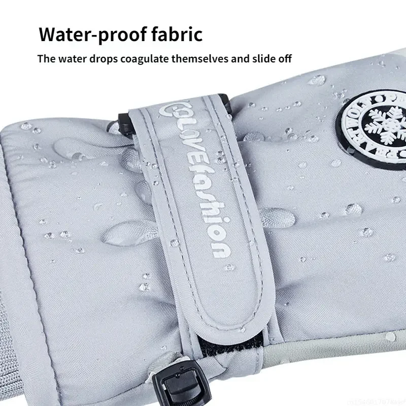 2022 Youpin قفازات تزلج شتوية مقاوم للماء ، المضادة للانزلاق ، أفخم وسميكة قفازات شاشة لمس دافئة لركوب الدراجات في الهواء الطلق الرجال والنساء