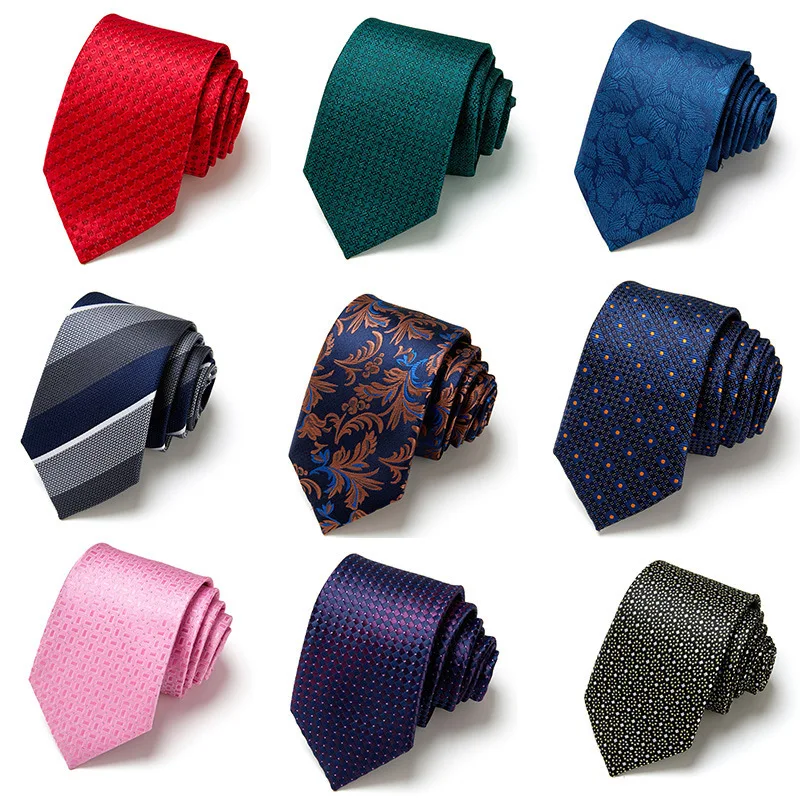 High quality Men's wedding tie Fashion Jacquard Fashion Clear color floral tie Everyday office clothing accessories Gift for men