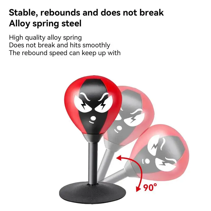 Desktop Punching Bag Heavy Duty Desk Boxing Ball with suction cups and pressure reducing balls for desks and counters