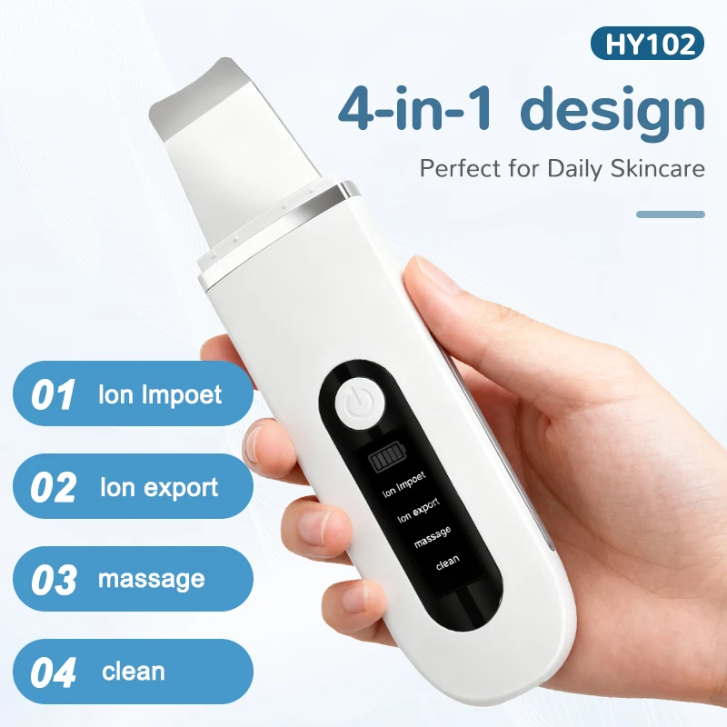 Épurateur de peau du visage à vibrations, dissolvant de points noirs, nettoyeur de pores du visage, Lifting du visage, nettoyage en profondeur, outil de peau du visage, spatule vibrante