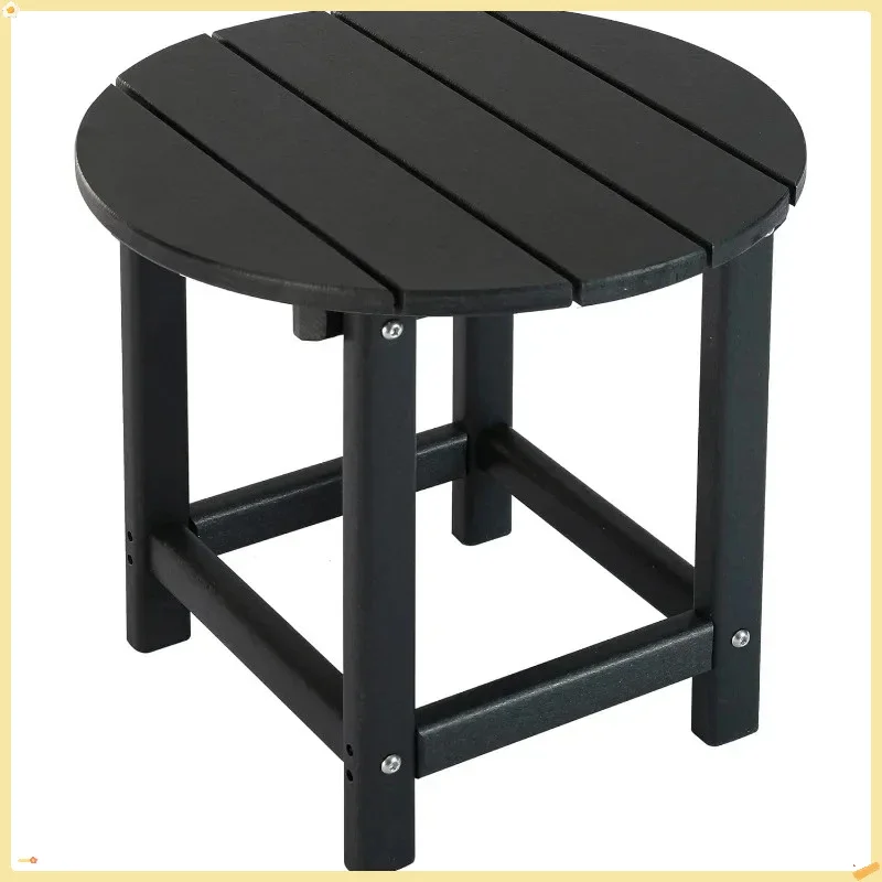 

Original Design Round Adirondack Patio Side Table, Outdoor Rustproof Portable Garden Pool End Table