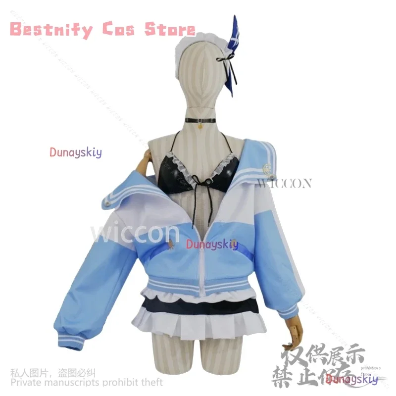 CosplayAnime Game NIKKE The Goddess Of Victory Cosplay Anchor Bikini Swimwear Women's Swimsuit Wig Set Female Sexy Beachwear Cos