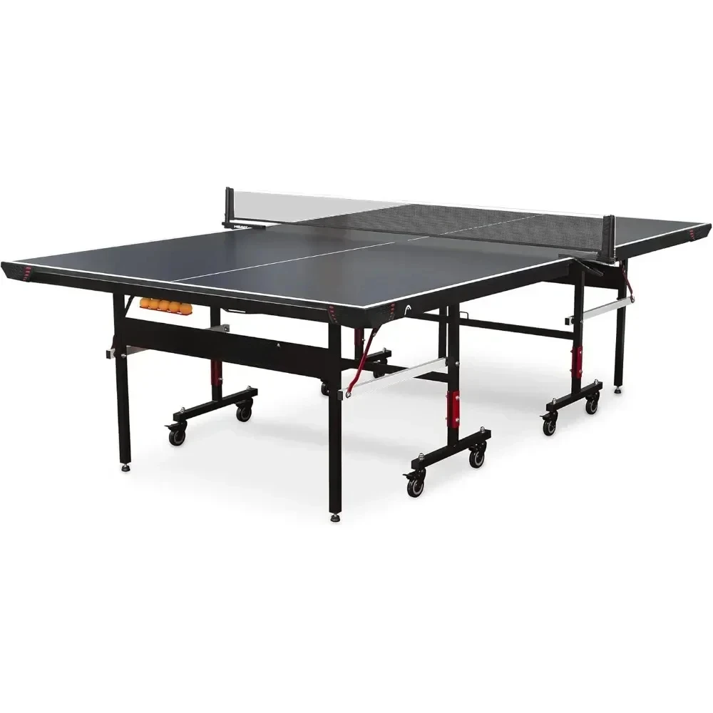 Indoor Table Tennis Table, Competition Grade Net Easy Set Up – Ping Pong Table with Playback Mode Table Tennis Racquet Sports