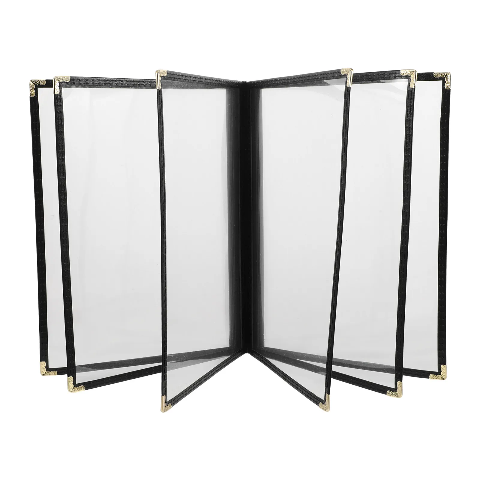 Loose Leaf Menu Holder Binder Shell Transparent PVC Cover Restaurant Menu Book Folder Clear Refillable for Cafe Diner Hotel