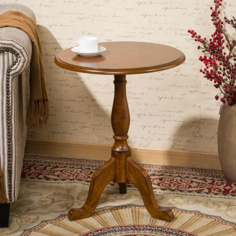 

European Simple Sofa Side Table American Round Creative Design Coffee Table French Retro Home Furniture Stolik Kawowy FYST
