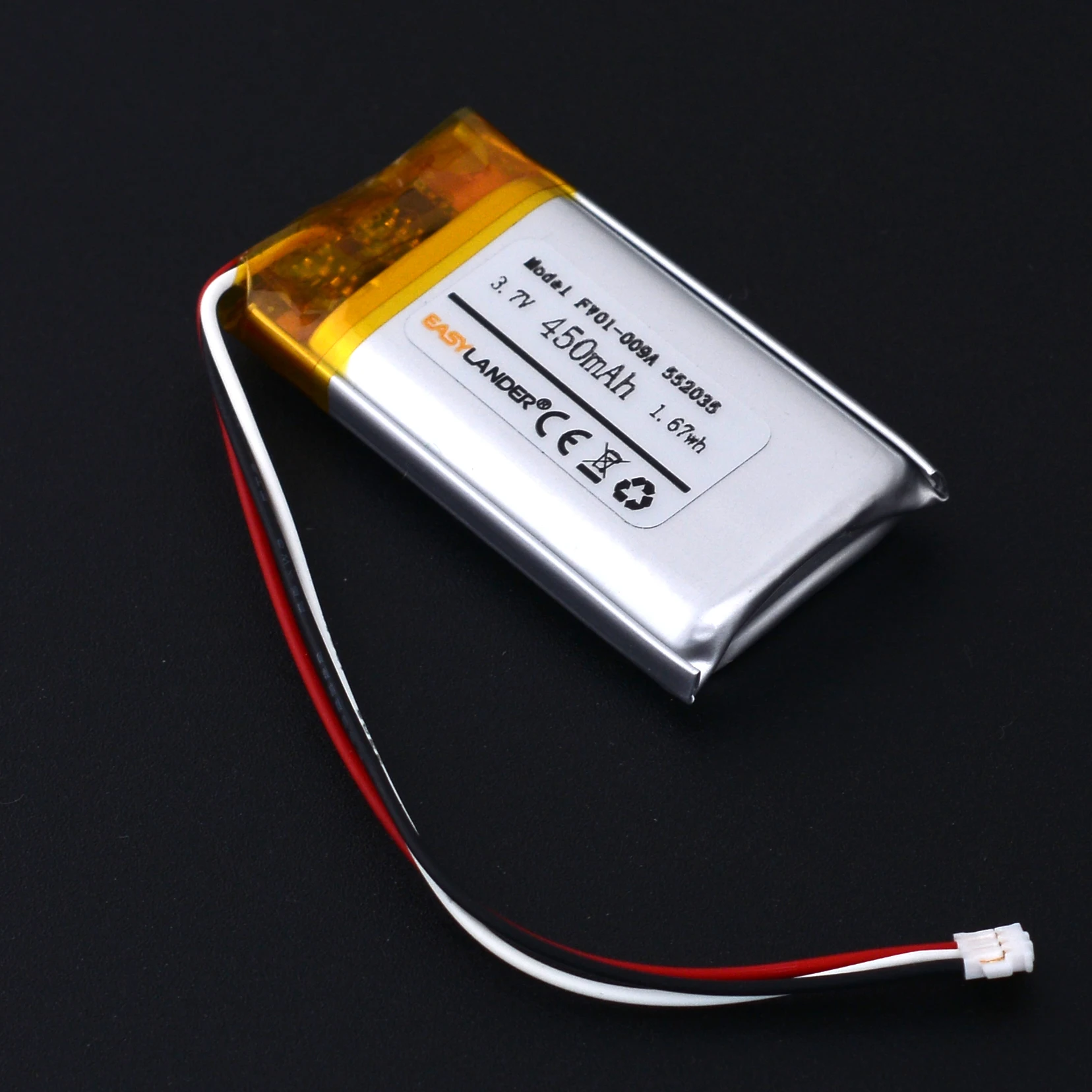 552035 3.7v 450mAh fv01-009a Rechargeable Li-Polymer Li-ion Battery