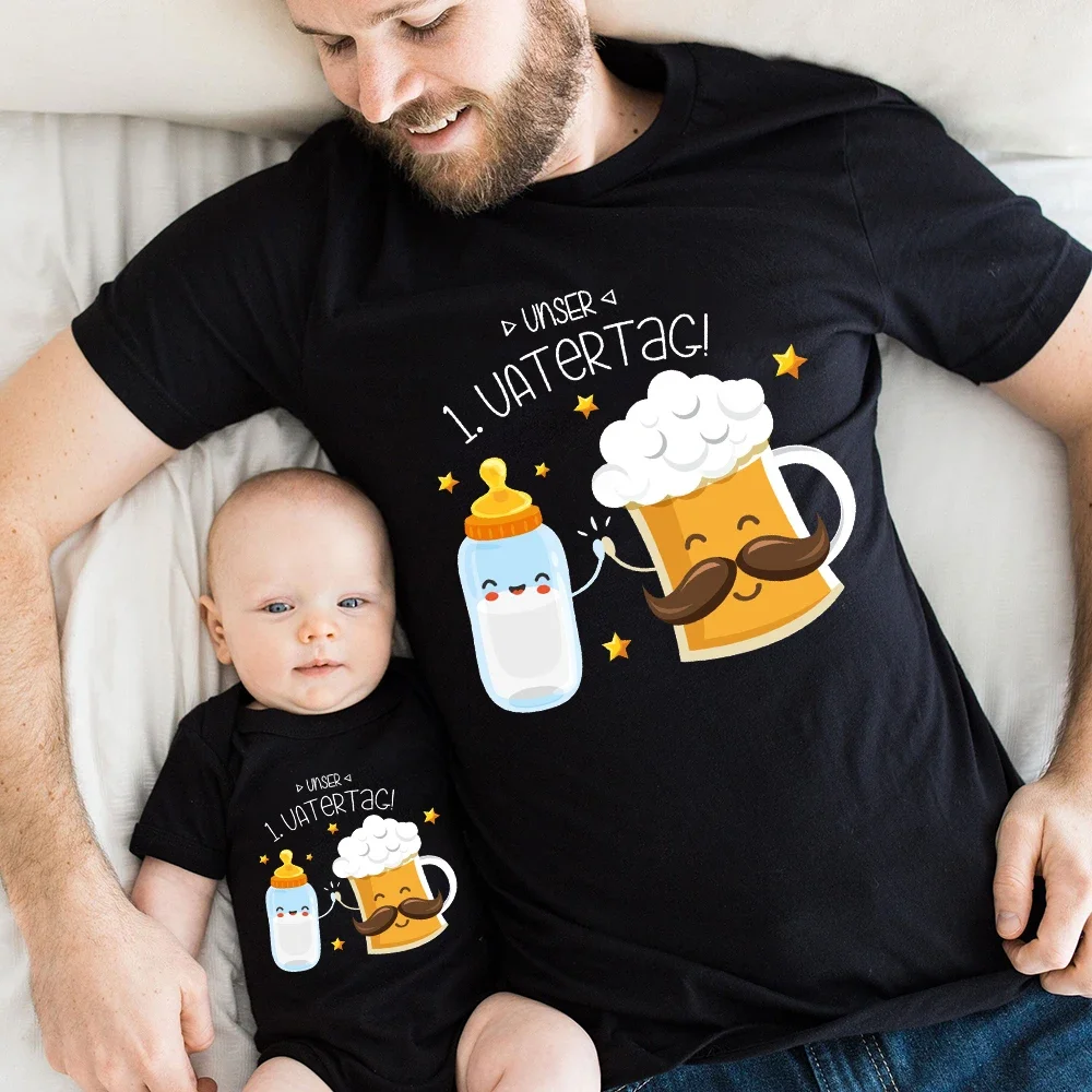 Father's Day Family Matching Outfits Daddy T-shirt Baby Bodysuit Falimy Clothes Short Sleeve Family Outfits Fathers Day Gift Tee