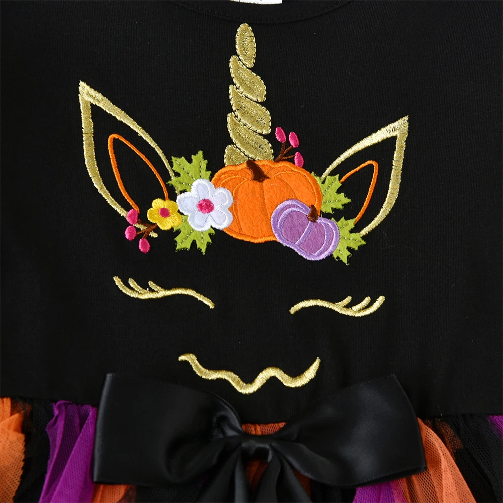 DXTON Mädchen Festival Cosplay Kleider Unregelmäßiges Netz Kleinkind Prinzessin Partykleidung Kinder Halloween Geschenk Kinder Baumwollkleider – Detail 4