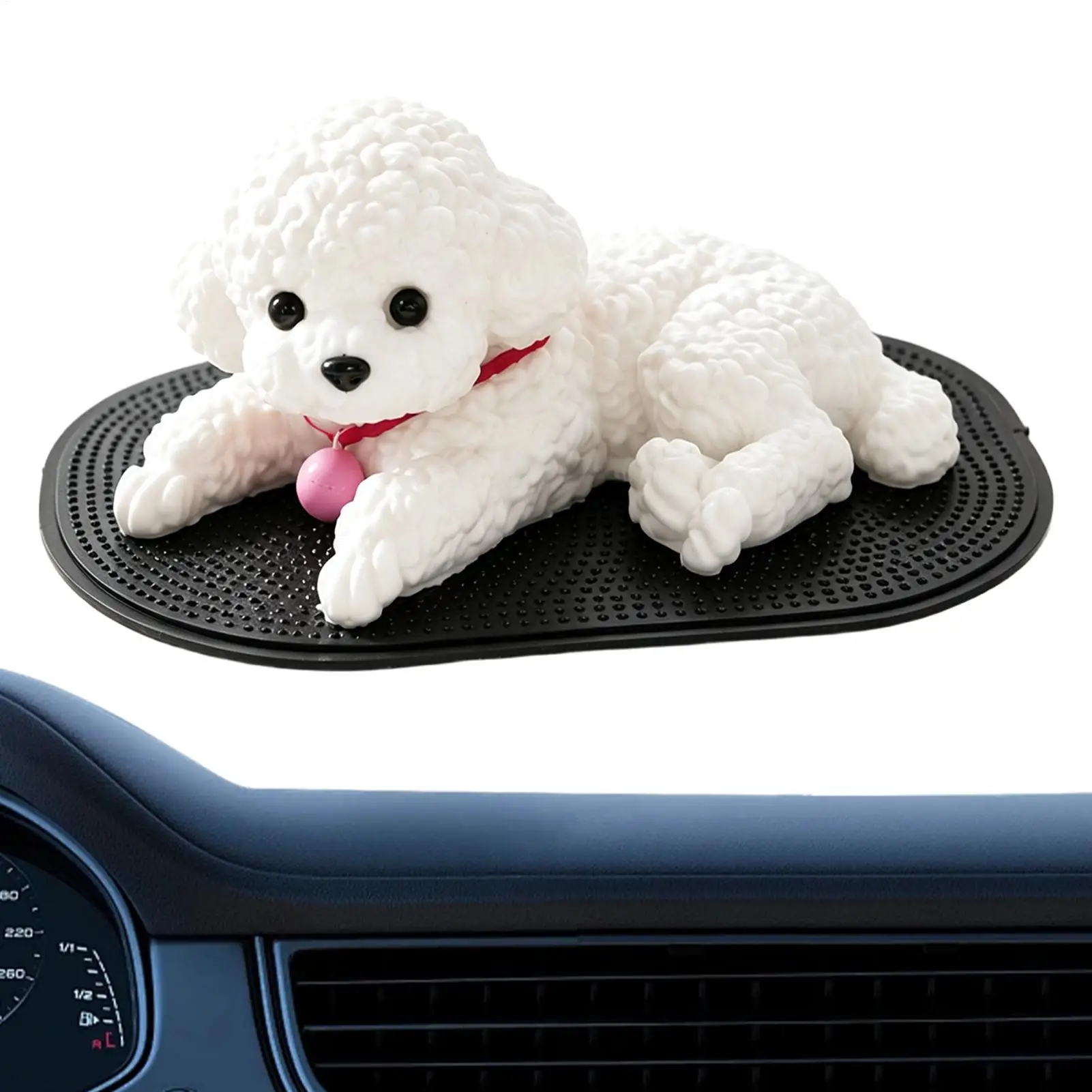 Soft Puppy Dashboard Decoration Realistic Toy Collectible Miniature Auto Dashboard Ornamet Mini Dog Car Interior Decoration