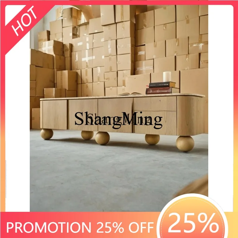 

CL solid wood TV cabinet combination living room home storage storage multi-functional side cabinet