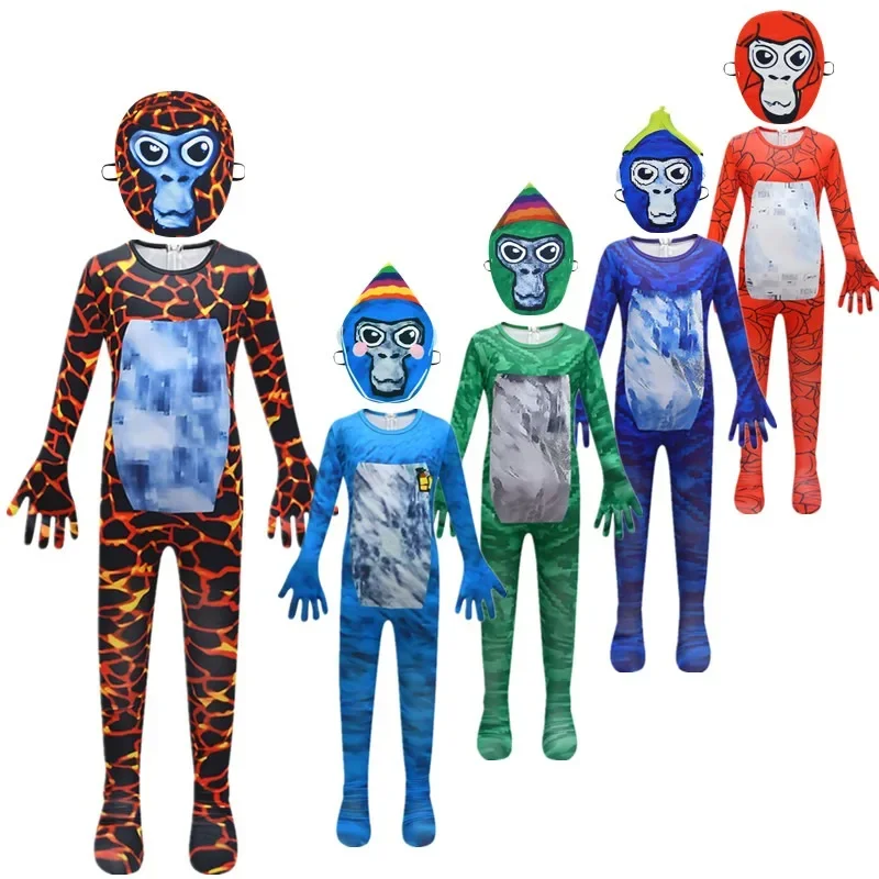 Halloween cosplay costume da gioco gorilla per bambini carnival kids party animal Tag body ragazzi ragazze performance collant Onesies