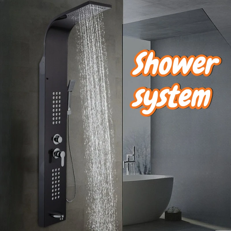 5-speed Shifting Shower Trim System Wall Mounted Handheld Side Spray Features Shower System Stainless Steel Bathroom Fixture