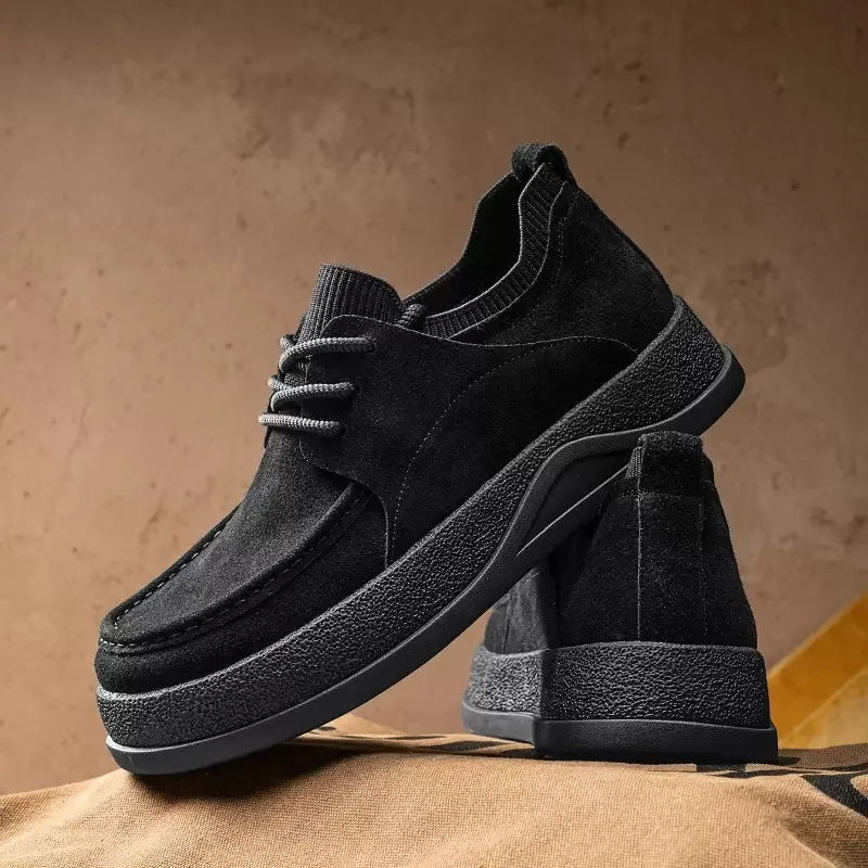 2026 Spring New Men's Leather Fashion Multi Functional Single Short Boots Soft Leather Men's Boots Zapatillas De Deporte
