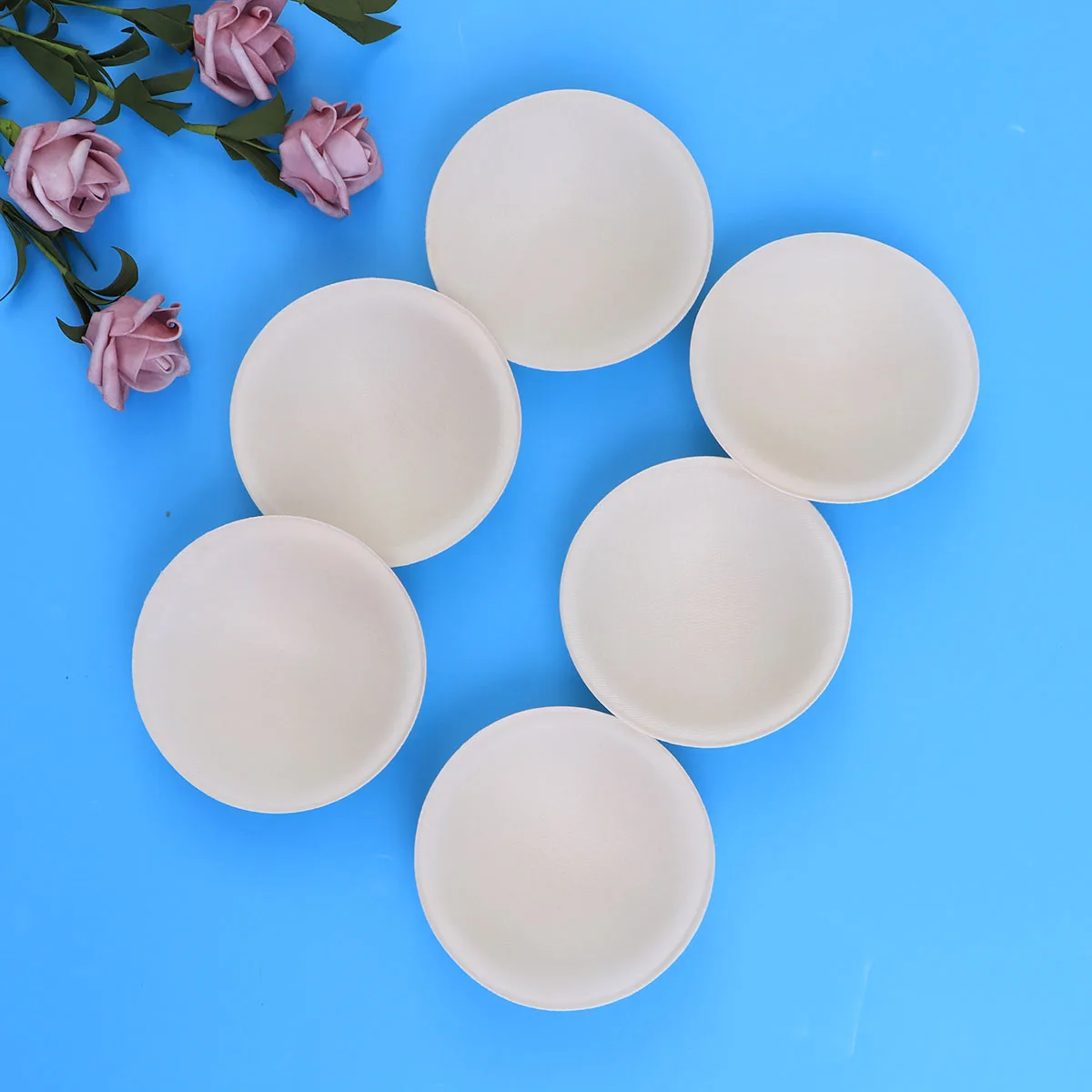 

Bra Pads Breathable Lightweight Padded Inserts Non-Slip Reusable Women Lingerie Accessories 90L White
