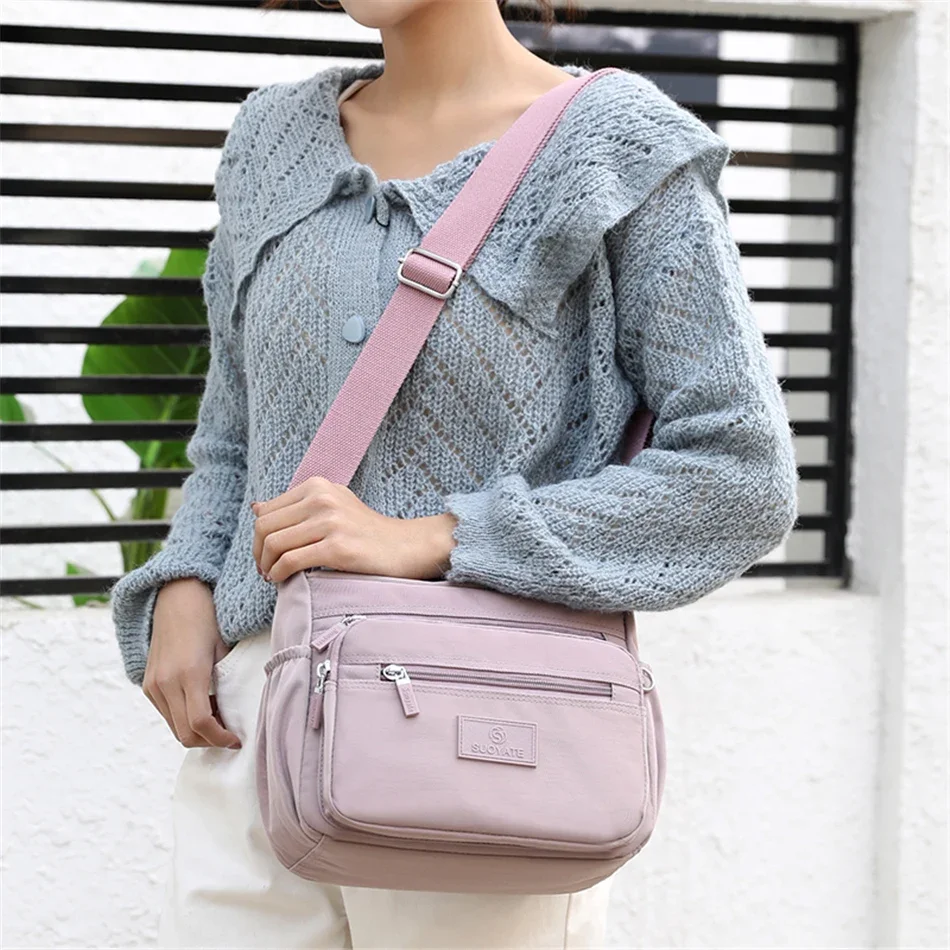 Summer Style Many Pocket Shoulder Crossbody Bags for Women 2024 Ladies Hand Cross Body Bag Woman Purses and Handbags Sac A Main