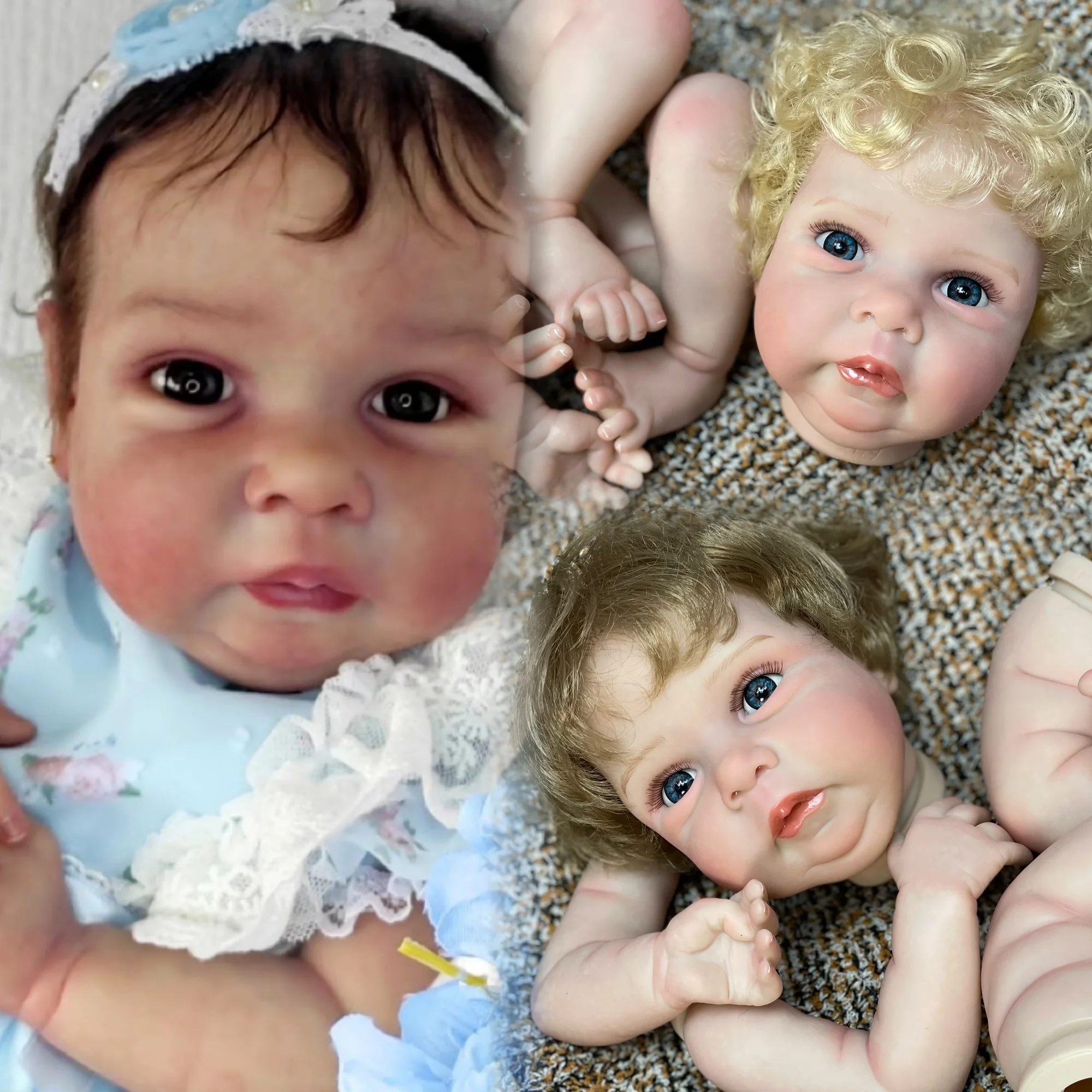 18Inch Miley Reborn Baby Doll Kits 3D Painted Kits Bebe Reborn Doll Parts Toys Unfinished Doll Parts Kit Reborn Sin Pintar