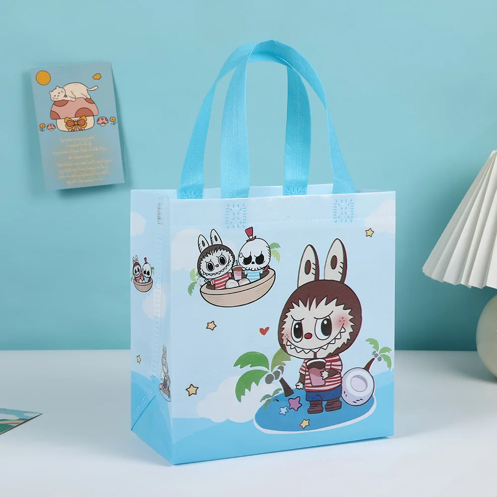 StoBag, Cute Doll Labubu Themed Non Woven Gift Tote Bags, Reusable  Packaging, Birthday Parties, Children's Day, Pack Candy