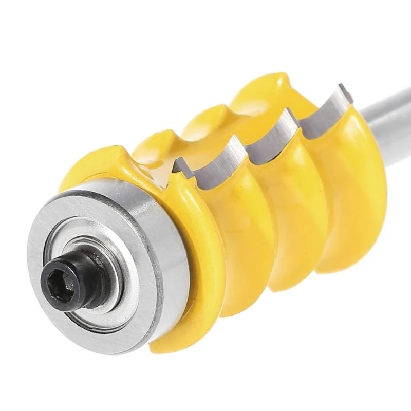 Y1AD Large Triple Bead Column/Face Molding Router Bit -1/4" Shank For Woodworking