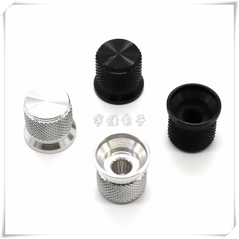 1PCS 17*16 Knurled Cap Type All Aluminum Knob Encoder Potentiometer Knob Instrument Knob Cap Flower Handle 6