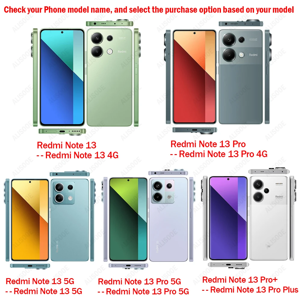 Armor Funda per Redmi Note 13 / Note 13 Pro Plus 5G custodia Slide Camera supporto magnetico Cover per Xiaomi Redmi Note 13 Pro 4G Capa