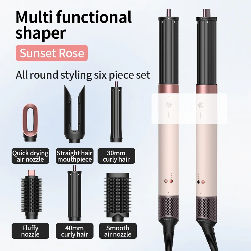 EU HS09 New Multil Hair Styler Auto Curling Dryer Wrap Hot/Cold Air Dryer 1700W Hair Straightener Curling Barrel Brush Salon KR