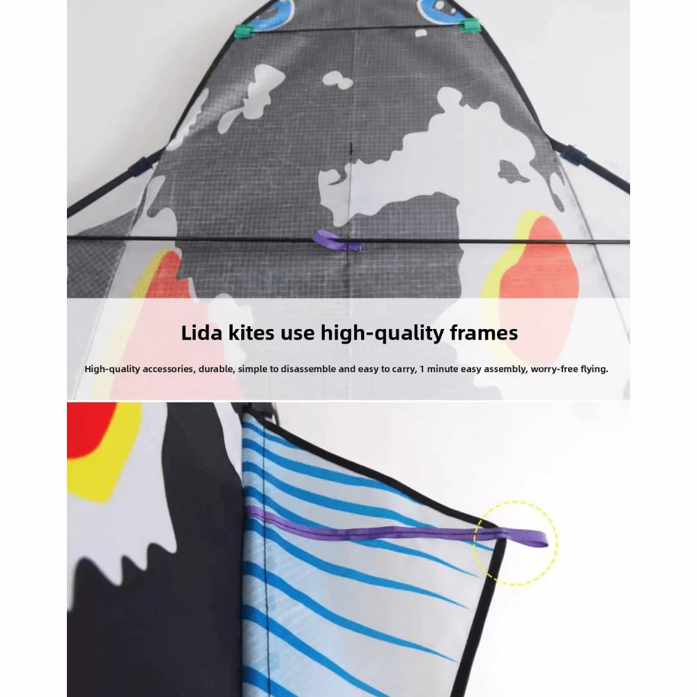 

New Easy To Fly Large Fish Kite 3m 100 Meter Kite Line Children's Kite Good Flying Ripstop Animal Koi Kite Fun Sports