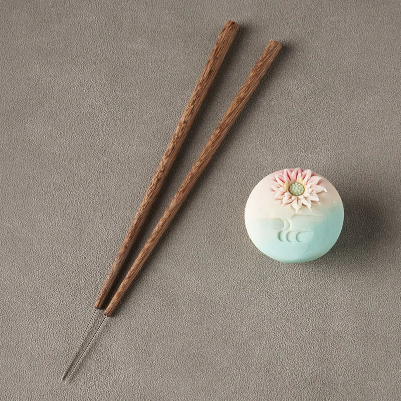Japanische Spezial-Obstschere mit feiner Nadelspitze für normales Hühnerflügelholz und Obst, aus massivem Holz, Chrysanthemen-Nadel – Detail 1