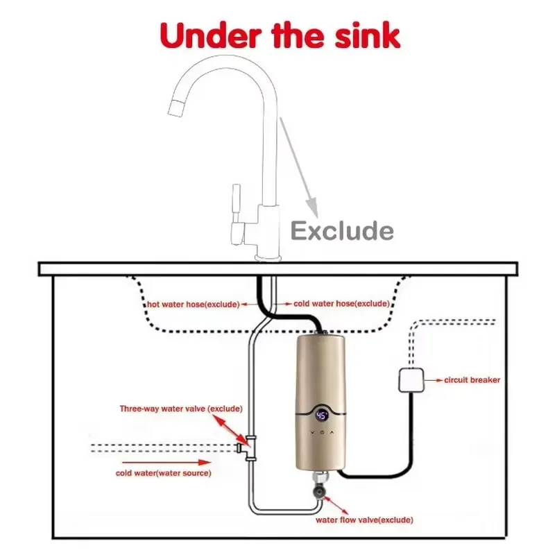 # for For High Quality 5.5KW Mini Electric Tankless Instant Hot Water Heater for Sink and Bathroom