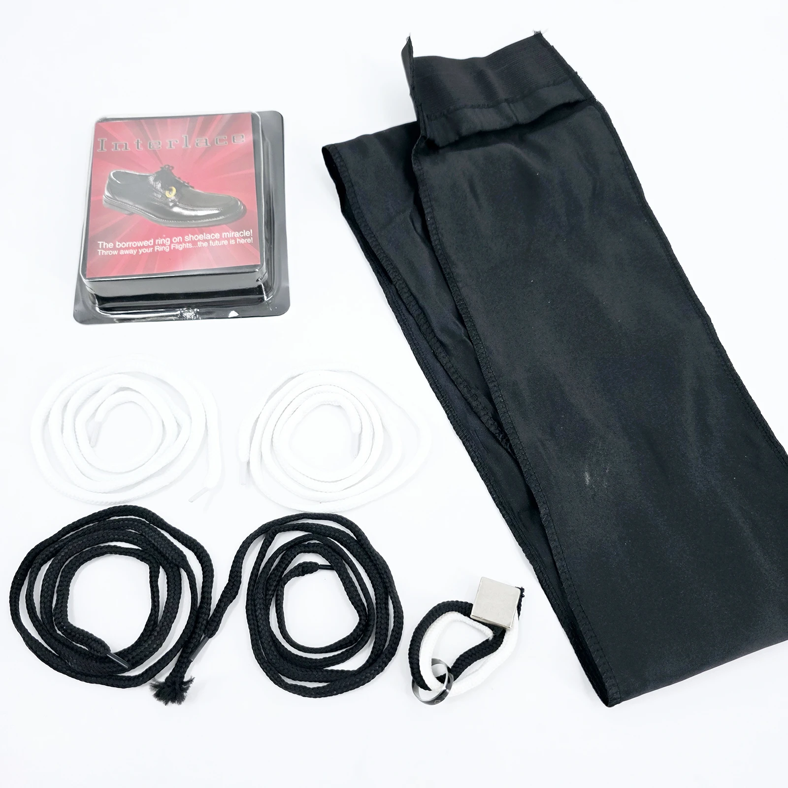 حلقة إلى رباط الحذاء خدع سحرية حلقة مدمنة تخترق رباط الحذاء على الفور لا حيل لا يوجد خيوط لسحر الشارع