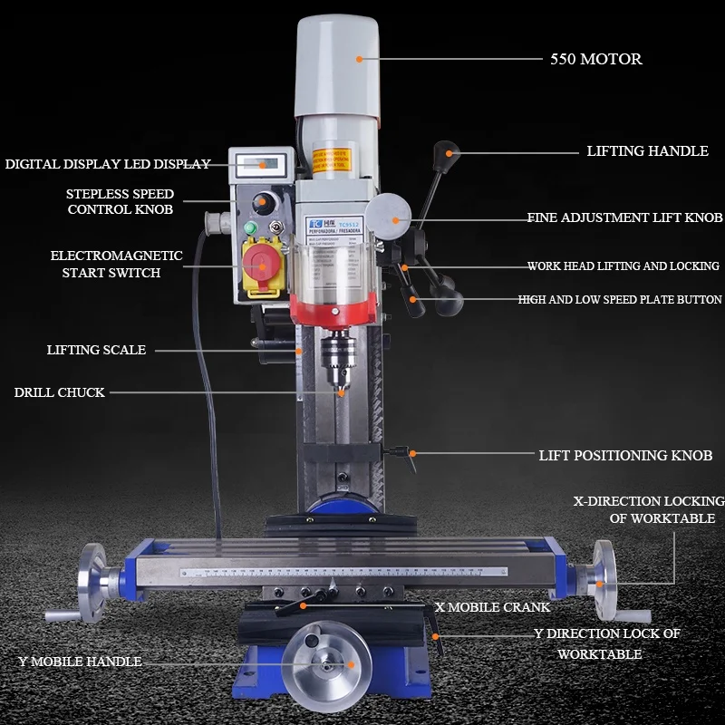 9512 600W Household Small Multifunctional Milling Machine